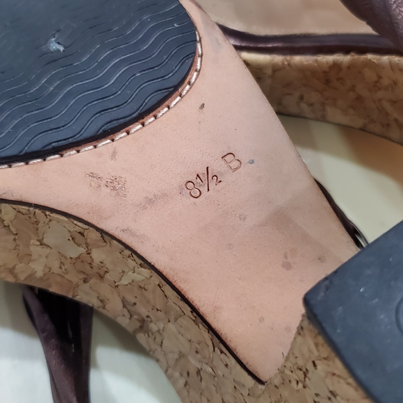 Cole Haan cork Wedge Slide Sandals Leather Size8.5 - Picture 7 of 7